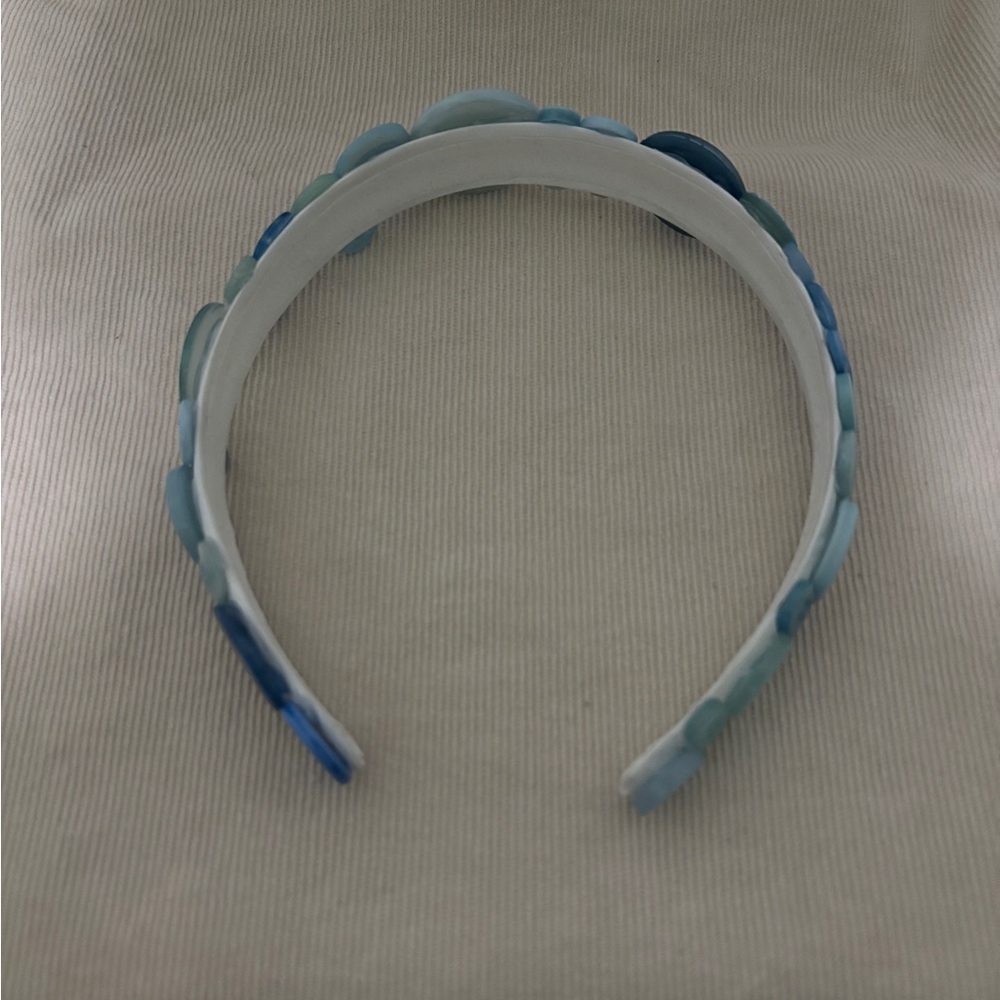 Baby Blue One of a Kind Button Embelished headband